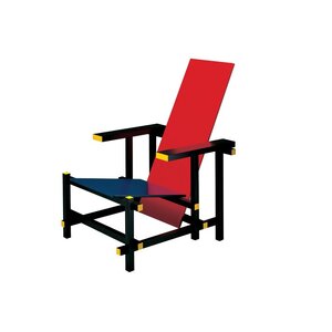 Cassina Cassina Red and Blue 635 Rietveldstoel Cassina Cassina Red and Blue 635 Rietveldstoel